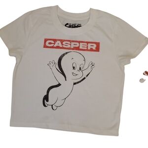 Casper Kids White Graphic T-Shirt Size L